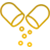 A gold-toned rectangle, fading from light orange to dark gold, displays a slight curve at its upper right corner.